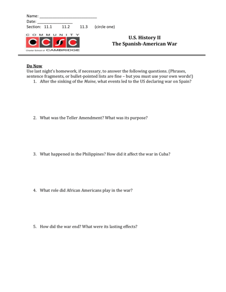 Spanish American War Essay