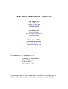 The Role of Clients in the Public Relations Campaigns Course