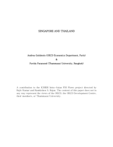 Singapore and Thailand - Indian Council for Research on