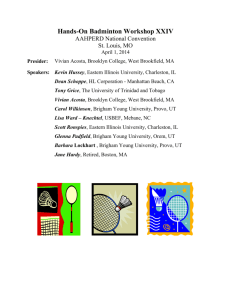 Hands On Badminton Workshop Materials.doc
