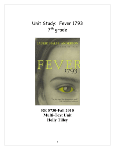 Unit Study: Fever 1793