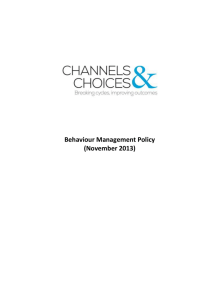 Fostering Behaviour Management Policy