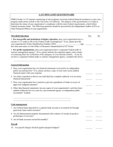 a-133 mini-audit questionnaire