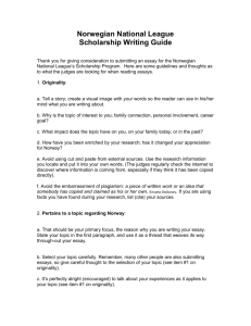 Scholarship Writing Guide - The Norwegian National League