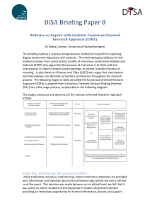 Reflexive co-inquiry with students: Consensus Oriented Research