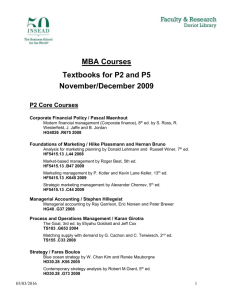 Textbooks for P2 and P5