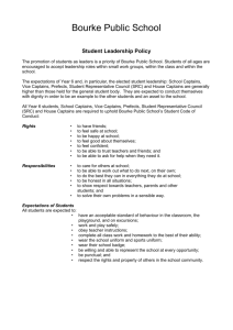 Student leadership policy