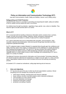 Policy on Information and Communication Technology (ICT)