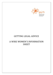 Getting Legal Advice - WIRE Women`s Information