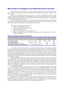 Macroeconomic Forecast CR