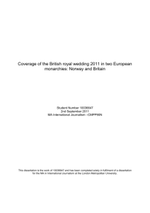 Coverage of the British royal wedding 2011 in two European