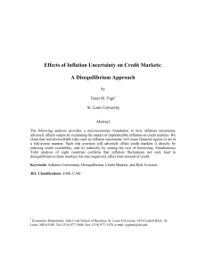 Effects of Inflation Uncertainty on Credit Markets: A