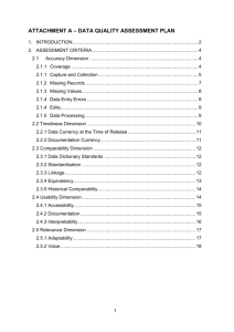 attachment a – data quality assessment plan