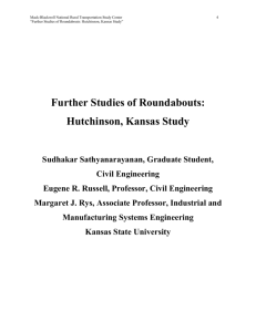 Further Studies of Roundabouts - University Transportation Center