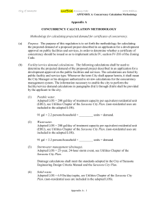 APPENDIX A: Concurrency Calculation Methodology