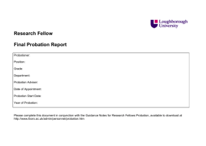 Research Fellow Probation Report Form
