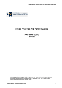 Dance Practice and Performance