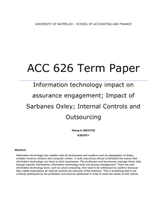 ACC 626 Term Paper