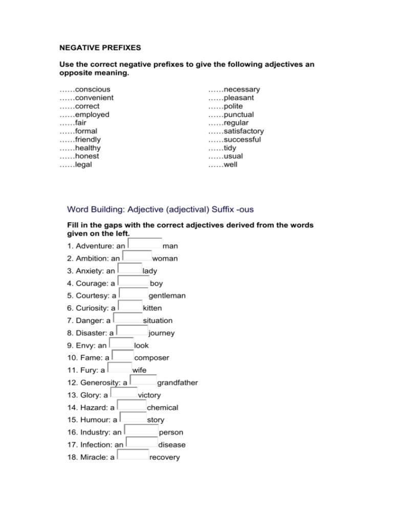 NEGATIVE PREFIXES doc