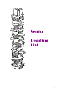 Senior Reading List