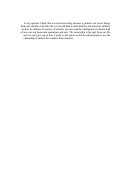 Example Of A Thesis Statement In An Essay In My Opinion I Think That We Need Censorship Because It Protects The Thesis Statement In A Research Essay Should also Example Of A Essay Paper Possible Essay Topics Example Of A Thesis Statement For An Essay