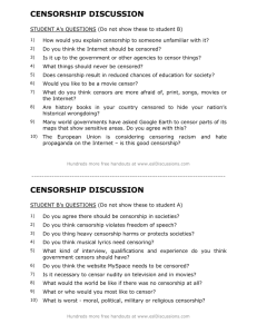 ESL conversation lesson on censorship