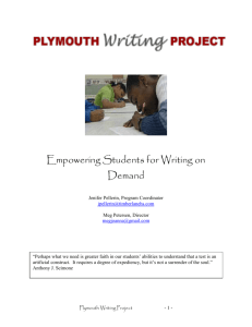Empowering Students for Writing on-Demand