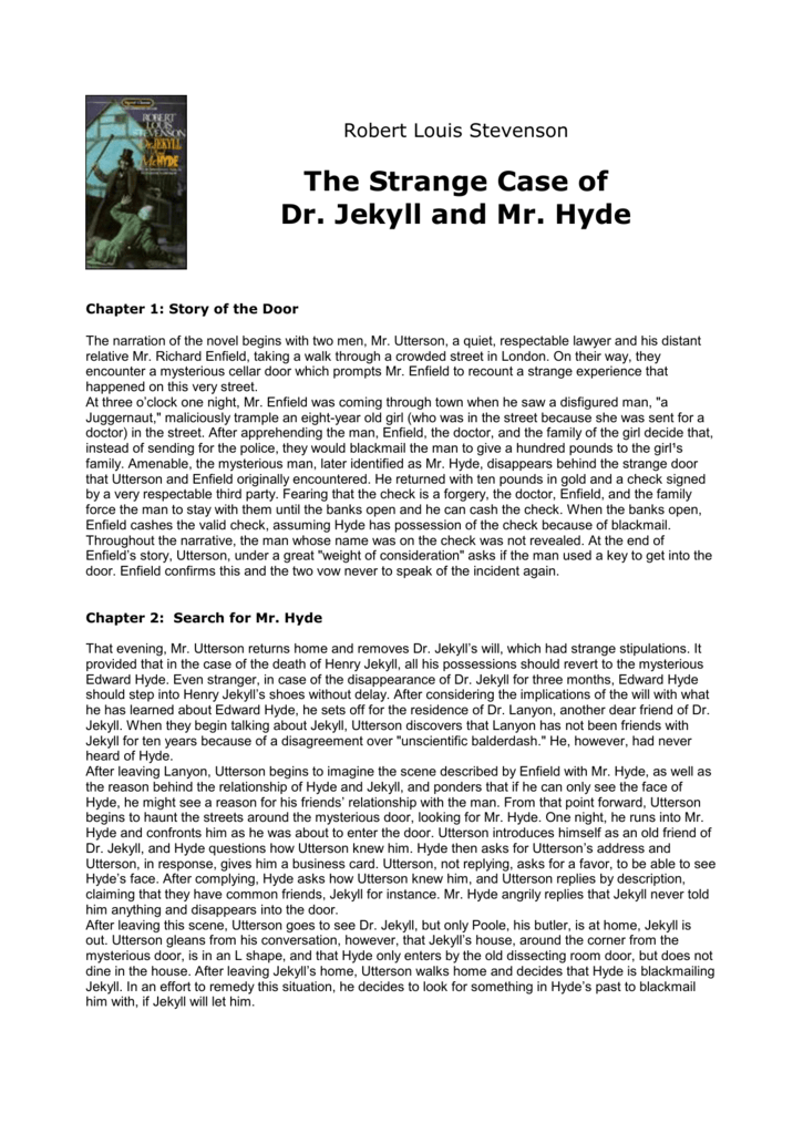 dissertation dr jekyll et mr hyde