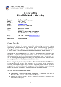 BMA5505 Services Marketing - NUS Business School