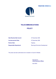 application for low-impact telecommunication facility