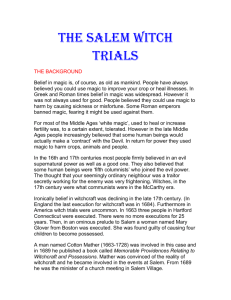 the salem witch trials - Riverdale High School