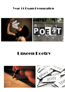 Year 11 Unseen Poetry Exam Prep