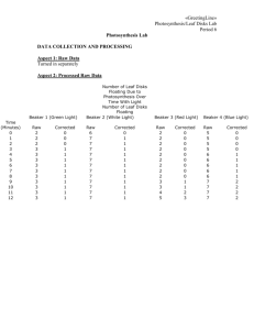 Photosynthesis Lab