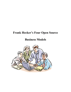Frank Hecker`s Four Open Source Business Models