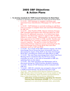 2005 OBF Objectives
