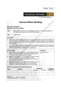 Briefing paper template - Department of Internal Affairs