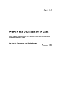 gender and development in Laos