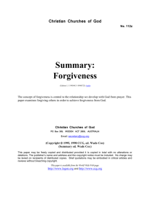 Summary: Forgiveness (No. 112z)