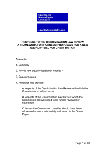 EHRC response to law consultation