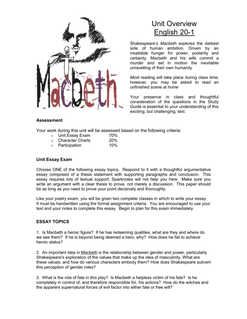 Macbeth Character Chart Worksheet Answers