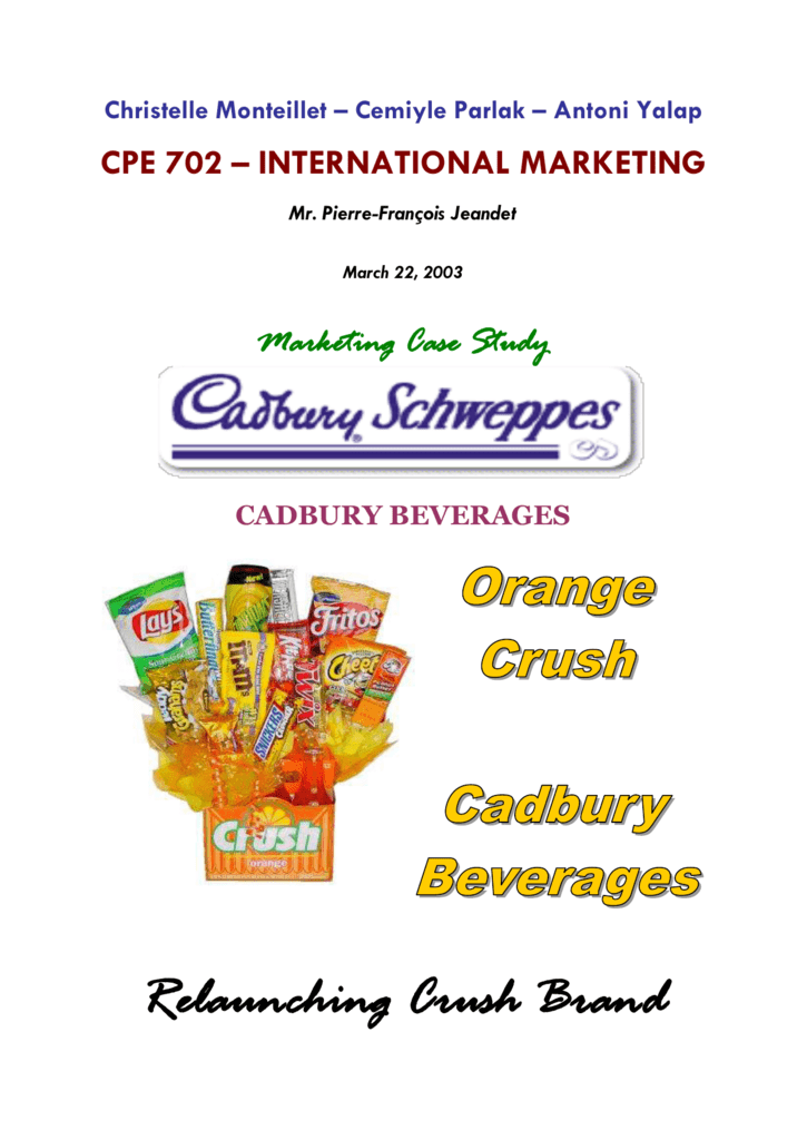 Cadbury Beverages Inc Case Study