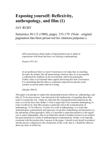 Exposing yourself: Reflexivity, anthropology, and film (1)