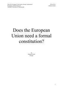 Does the European Union need a formal constitution