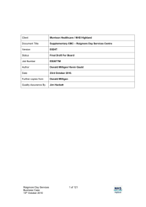 NEW SCIM LAYOUT: PROPOSED CONTENTS