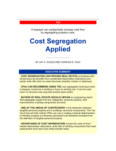 Cost Segregation Applied
