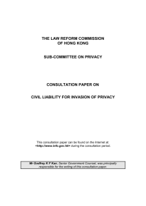 civil liability for invasion of privacy