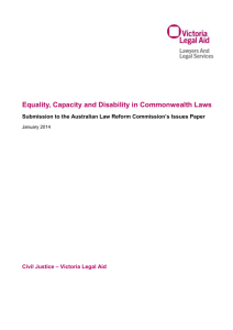 Equality, Capacity and Disability in