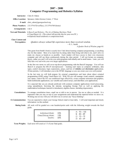 Calculus-based Physics Lab Syllabus Example