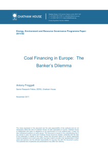 Coal Financing in Europe