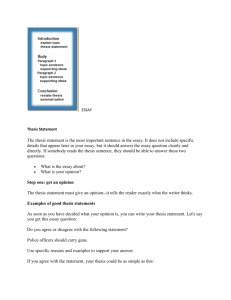 TOEFL Essay Structure: Self Test 1